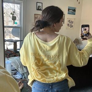 Aerie Soft Yellow Beachy Longsleeve